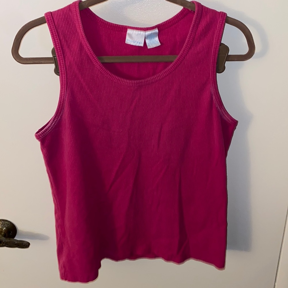Prospirit Pink Ribbed Tank Top